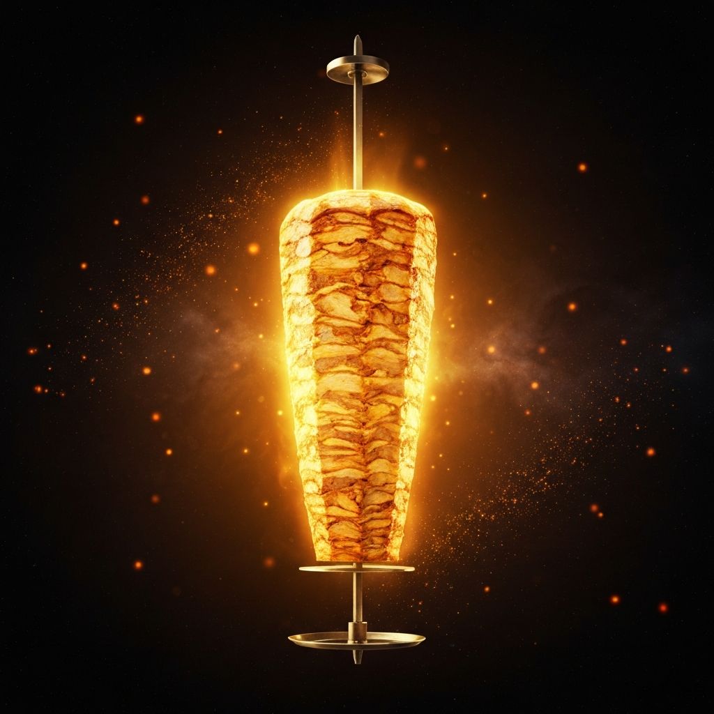 Delicious doner kebab representing DONERCOIN